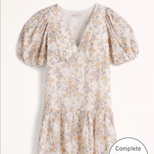 NWOT Abercrombie & Fitch puff sleeve trapeze mini dress never worn